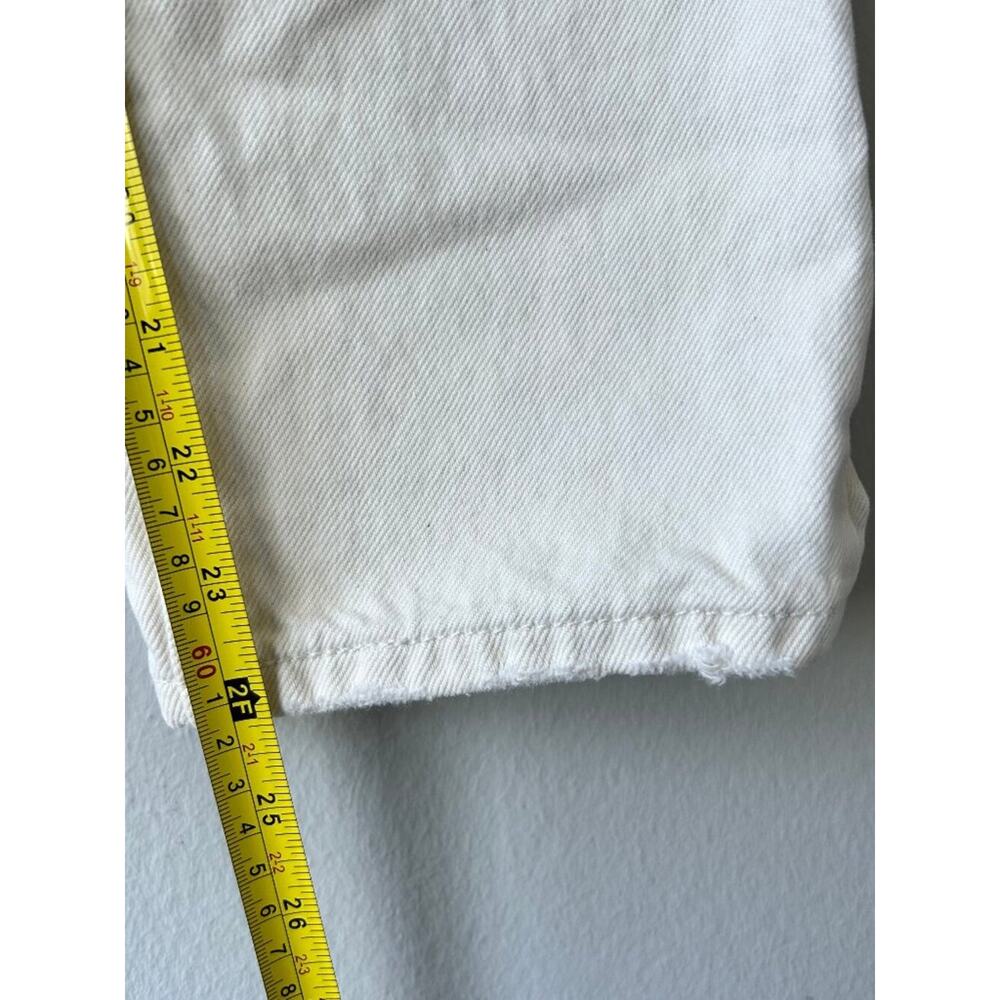 Levi’s Premium 501 Original Cropped Jeans White W24 L26 High Rise Staight Leg - Picture 11 of 12